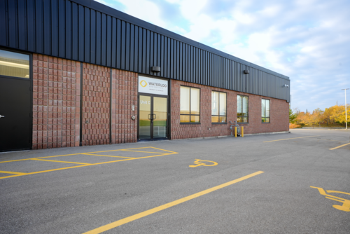 The entrance to the temporary location of the Waterloo Eye Institute.