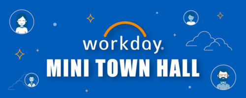 Workday mini town hall banner.