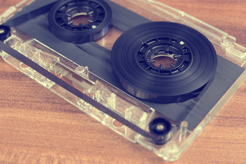 A cassette tape.