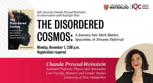 The Disordered Cosmos event banner.