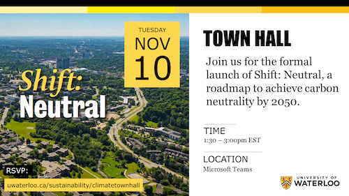 Shift Neutral Town Hall on November 10 banner image.