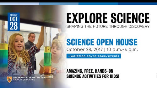Explore Science banner for the Science Open House.