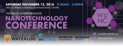 Waterloo Undergraduate Nanotechnology Conference banner.