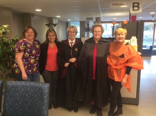 Health Services staff in their Halloween costumes.