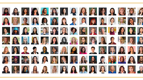 Portraits of more than 100 women.