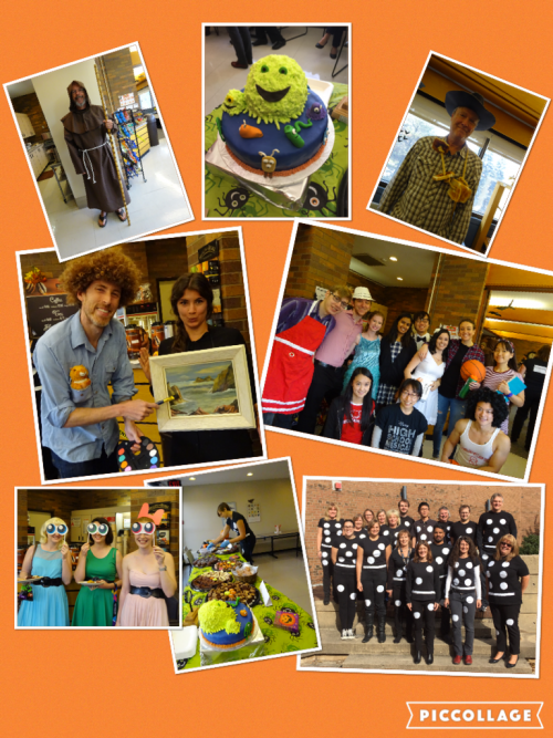 A collage of costume images from the Psychology Monster Mash.