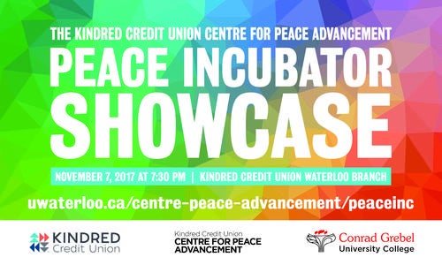 Peace Incubator Showcase banner.