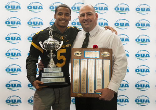 Tre Ford and Chris Bertoia at the OUA awards.