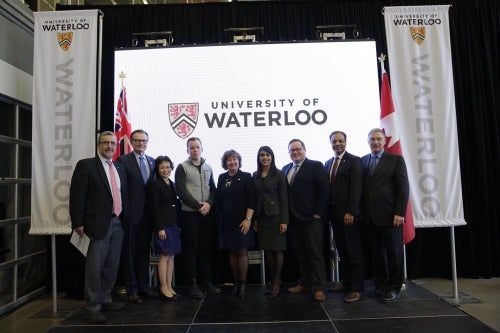 University and government representatives at the Engineering 7 funding announcement.