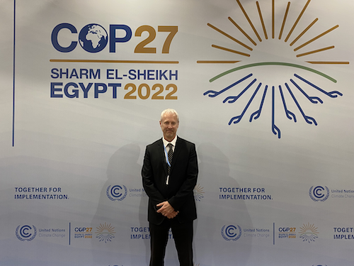 Professor Daniel Scott at COP27 in Sharm El-Sheikh, Egypt.