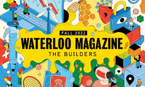 A banner for the Fall 2022 Waterloo Magazine.