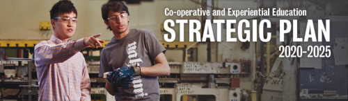 CEE Strategic Plan banner featuring two students in a workshop setting.