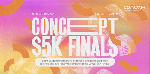 Concept $5K Finals banner.
