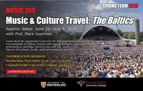 Music &amp; Culture Travel Course banner featuring a music festival crowd.