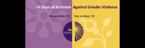 16 Days of Activism banner.