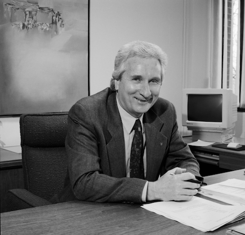 James Downey in his office in 1993.