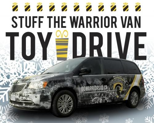Stuff The Warrior Van Toy Drive poster.