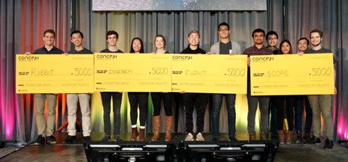 Concept winners with their oversized cheques.