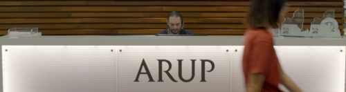 The front desk at Arup's office.