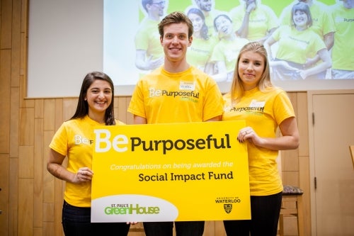 The three Social Impact Showcase winners.