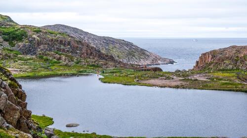 The coastline in Labrador.