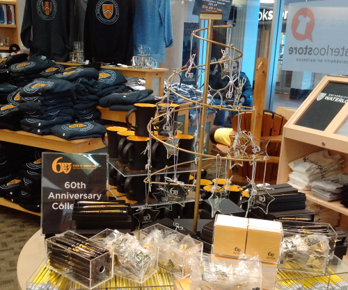 A 60th Anniversary display at the Waterloo Store.