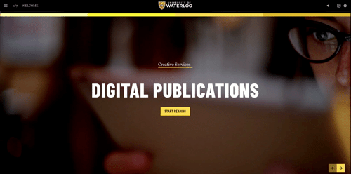An animation showcasing the digital publication platform.