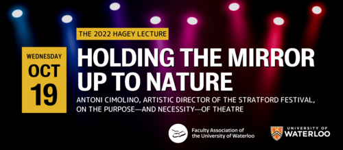 Holding the mirror up to nature banner for Hagey Lecture.