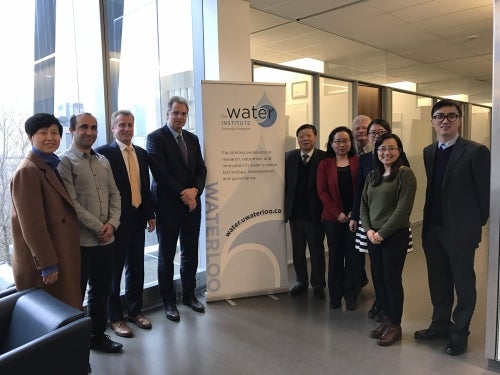 Water Institute staff and Chinese officials from a research institute