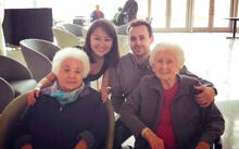 Jennifer Guo, Adam Szakac, and their grandmothers.