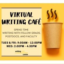 Virtual Writing Cafe banner.