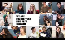 A collage of 4th Year Fine Arts students - the Class of 2018.