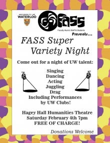 FASS Super Variety Night poster.