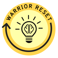 Warrior Reset graphic featuring a light bulb and a reverse-direction arrow.