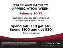 Retail Services Staff and Faculty Appreciation banner.