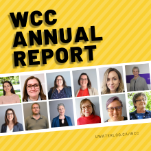 Writing and Communication Centre annual report image.