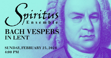 Spiritus Ensemble graphic featuring J.S. Bach.