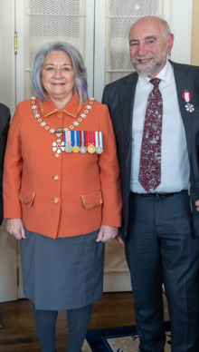 Dr. Eric Haldenby with Governor General Mary Simon.
