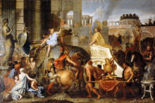 A Hellenistic street scene.