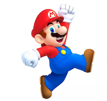 Famous Nintendo character Mario.