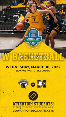 Women's Warriors Basketball banner.