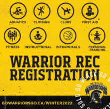 In-person Warrior Recreation banner.