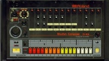 A Roland TR-808 drum machine.