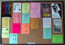 A bulletin board at the University of Waterloo library.