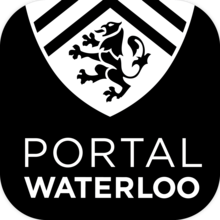 The Portal Waterloo logo, which contains part of the University's shield.