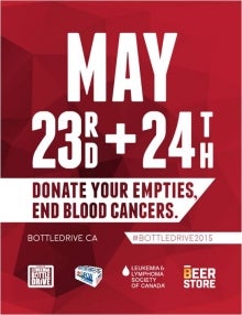 May 23 and 24 Bottle Drive poster.