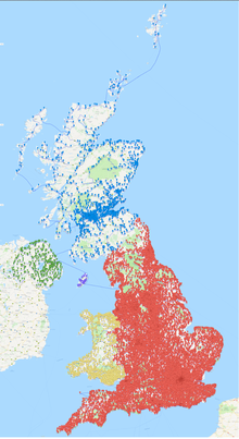 A map showing the route to nearly every pub in the UK.