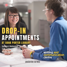 Drop-In Appointment Banner featuring a tutor and student.
