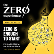 Zero Experience banner image showing an inverted lightbulb.