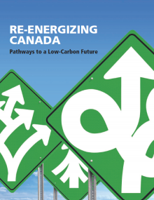 The cover of the &quot;re-energizing Canada&quot; report, with a number of complicated street signs.